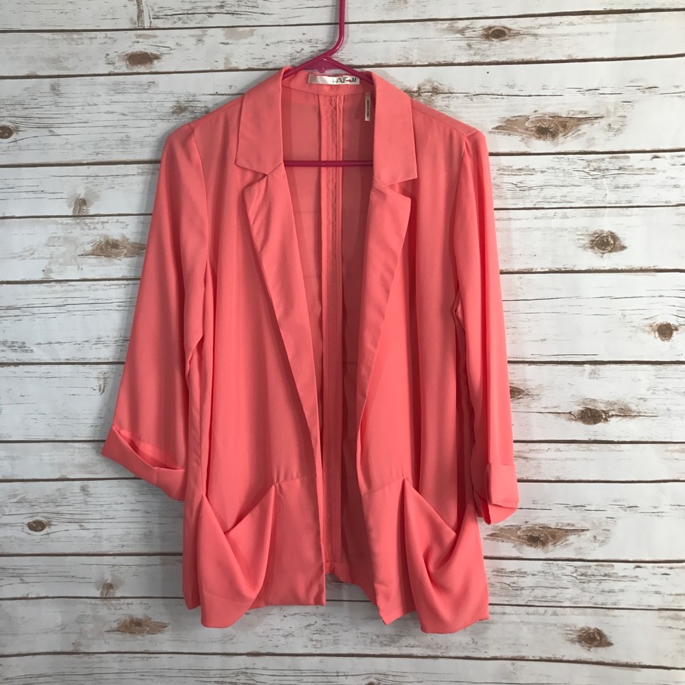 HAZE LIGHTWEIGHT SALMON BLAZER, MEDIUM